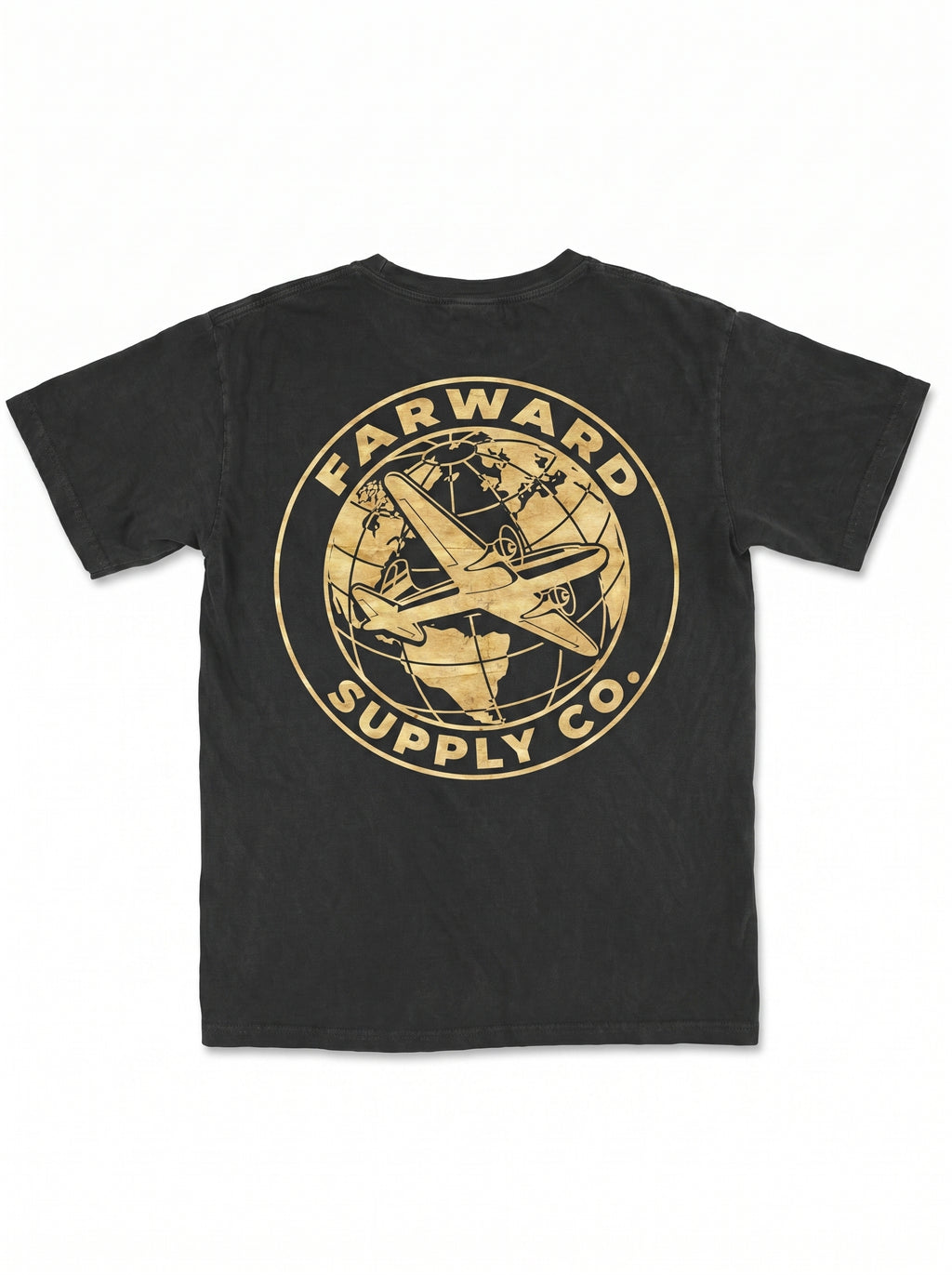 Outpost 47 Flight Crest Heavyweight Tee - Black