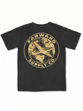Outpost 47 Flight Crest Heavyweight Tee - Black