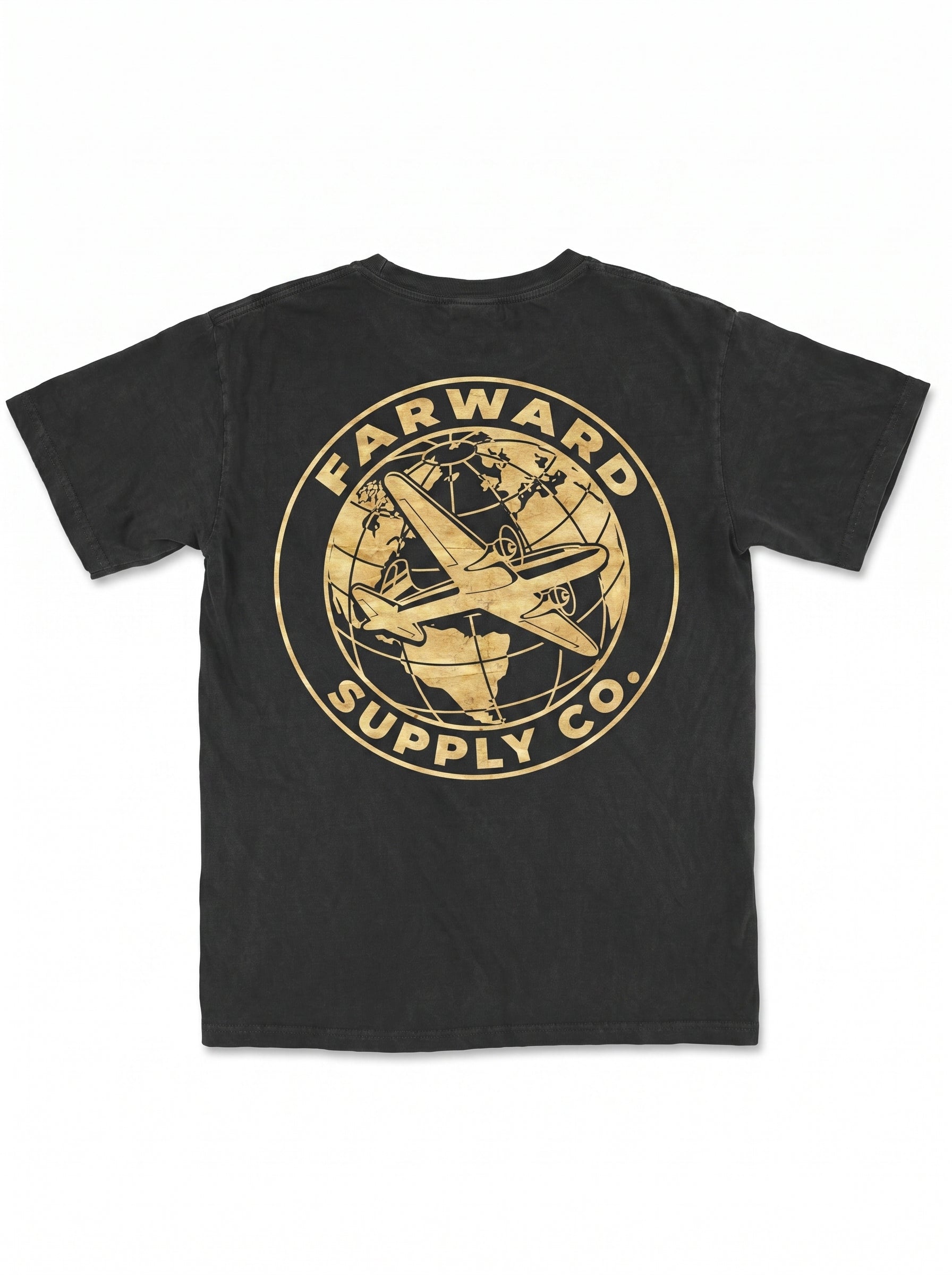 Outpost 47 Flight Crest Heavyweight Tee - Black