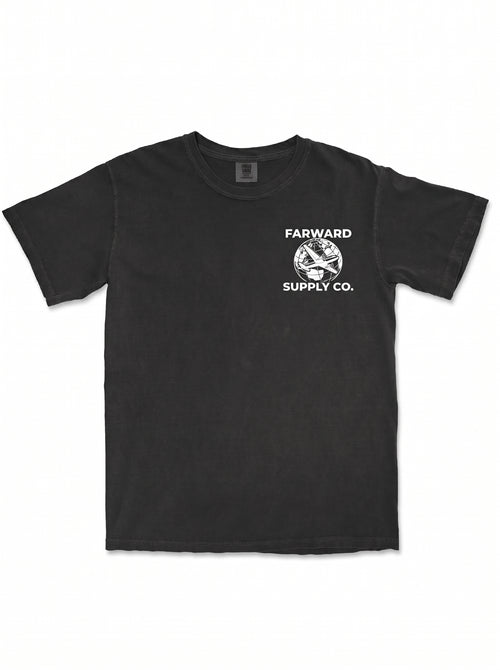 Outpost 47 Flight Crest Heavyweight Tee - Black